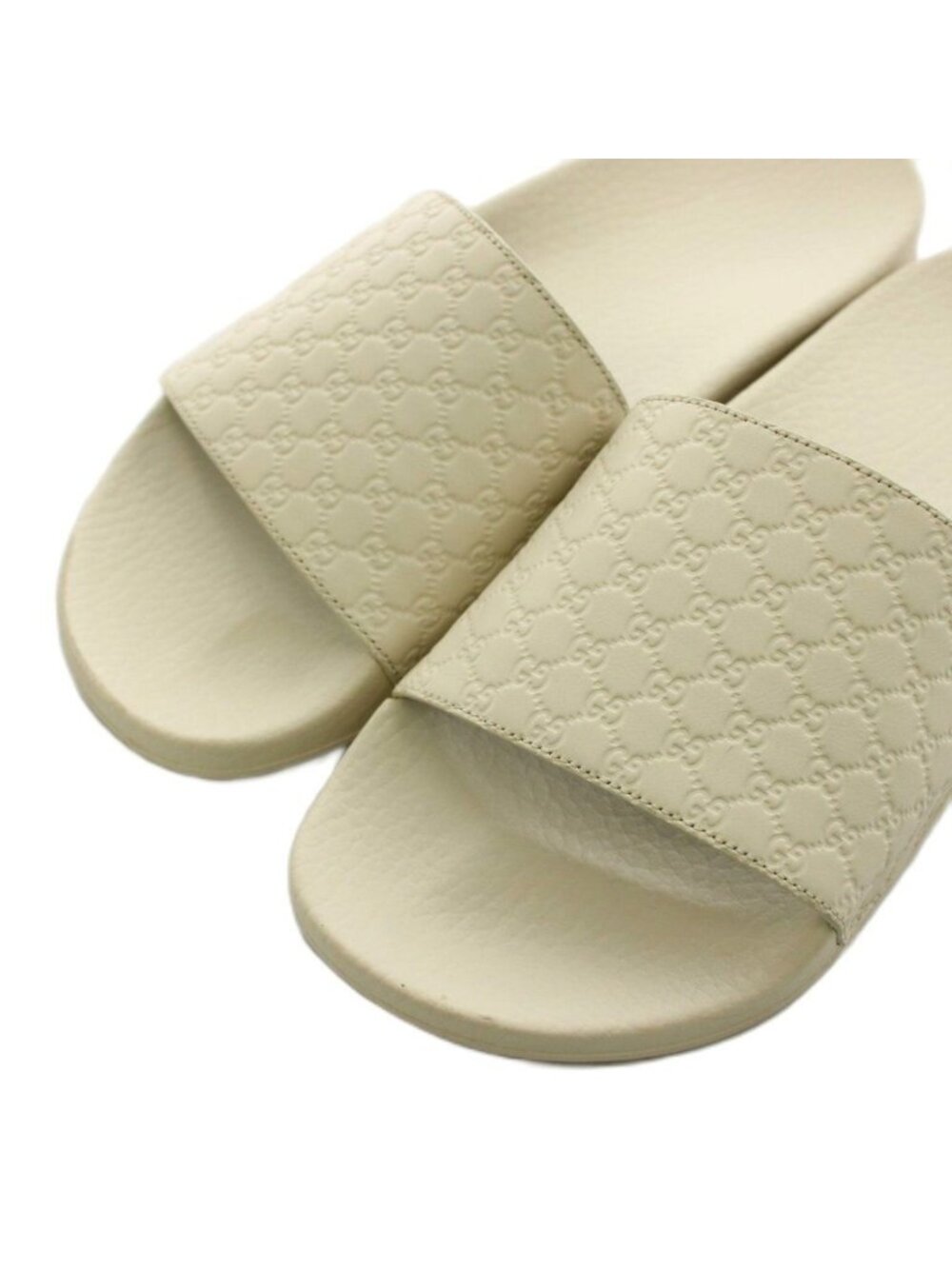 Gucci GG Pattern Sandals Leather 38 White - Picture 6 of 8